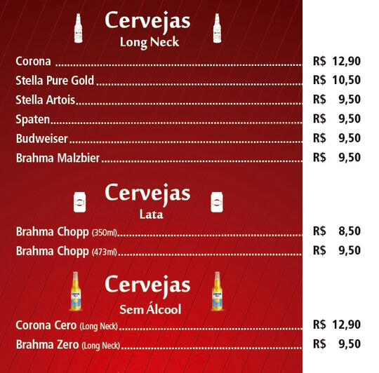 Cerveja (lata/long neck)