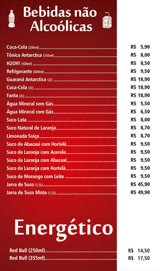 Refrigerante/Água/Suco