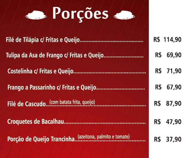 Porções (continuação)